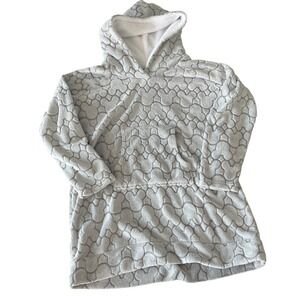 Disney Women's Size XL Oversized Fleece Sweatshirt Lounge Gray Mickey Mouse